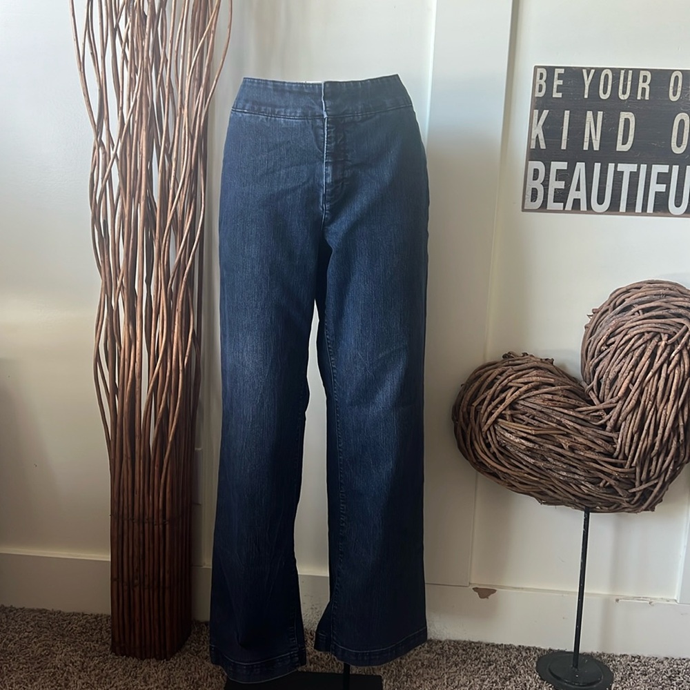 Chico’s Platinum Wide Waistband Denim Jeans